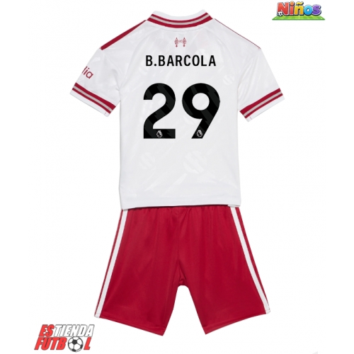 Liverpool Bradley Barcola #29 Segunda Equipación Niños 2026-27 Manga Corta (+ Pantalones cortos)